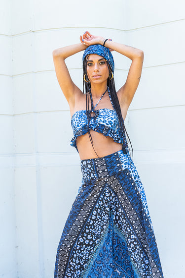 Conjunto Pantalon Top Azul